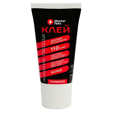 клей монтажный MASTERTEKS 110 кг/м2 жидкие гвозди экстрасильный 200г белый, арт.9752839/9752935 ные бусины из пенопласта 200г