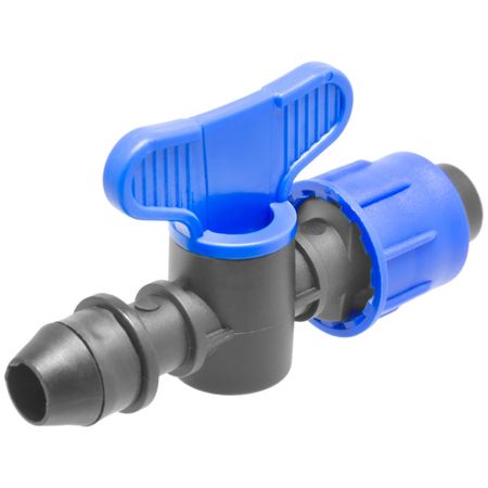 старт-коннектор с краном для ленты капельного полива d16мм пластик с прокладкой уплотнительной диспенсер для уплотнительной ленты ginflash 6 см