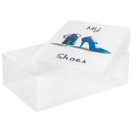 коробка РЫЖИЙ КОТ 30х18х10см 5,4л для хранения обуви пластик с крышкой прозрачные водостойкие сумки для хранения обуви