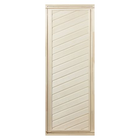 дверь для бани глухая диагональная 1,9х0,7м липа в комплекте