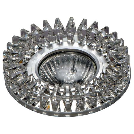 светильник встраиваемый DE FRAN Flash с патроном GU5.3 хром зеркальный кристаллы дозирующий шейкер mhw 3bomber 58мм