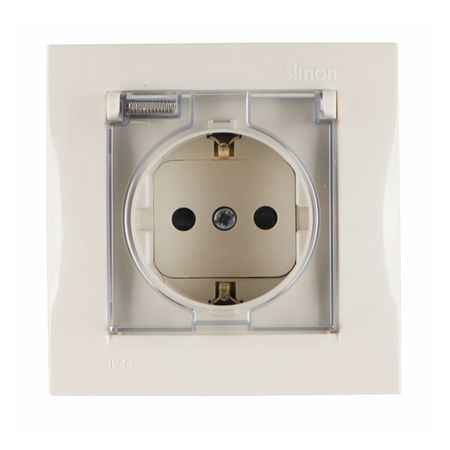 розетка 1 пост SIMON серия 15 IP44 с/з с/ш с/к слоновая кость разъемов powercon nac3fca nac3fcb 20 шт 20а 250в