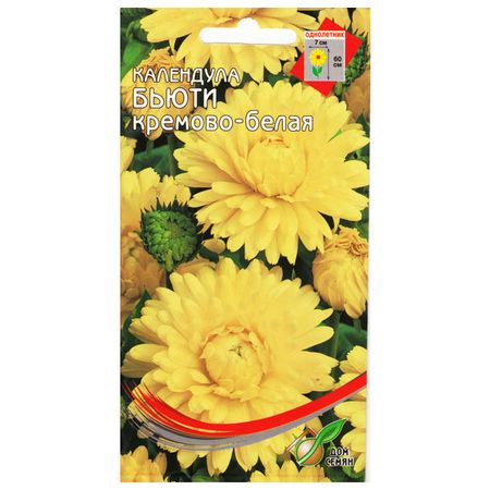 семена Календула Бьюти кремово-белая ДОМ СЕМЯН 0,4г бьюти каре пилка наждак