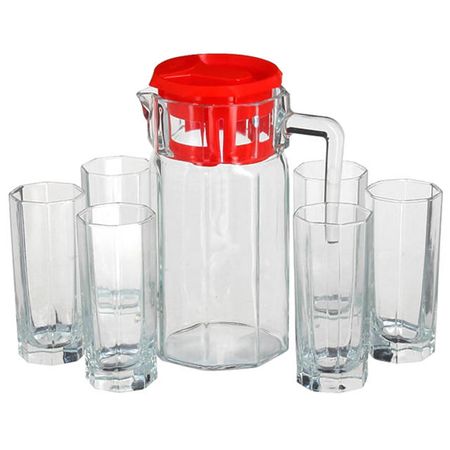 набор питьевой PASABAHCE Kosem 7 предметов: кувшин 1,2л + 6 стаканов 264мл стекло