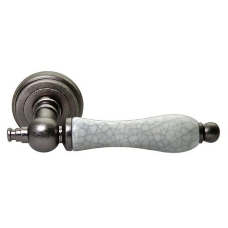 ручка дверная MORELLI MH-42-CLASSIC OMS/GR керамика античное серебро/серый