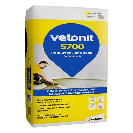 ровнитель для внутр. и наруж.работ VETONIT 5700 базовый 25кг ранавексим пор наруж 10 гр