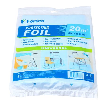 пленка защитная FOLSEN 7 мкм 4х5м голубая, арт.094500 пленка защитная folsen 7 мкм 4х5м голубая арт 094500