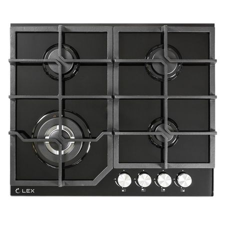 поверхность газовая LEX GVG 640-1 BL 4 конфорки закаленное стекло/чугун черный закаленное стекло для dodge charger challenger 2017 2021 экран gps навигации 8 4 дюймовая защитная пленка для экрана автомобиля устойчивая к царапинам