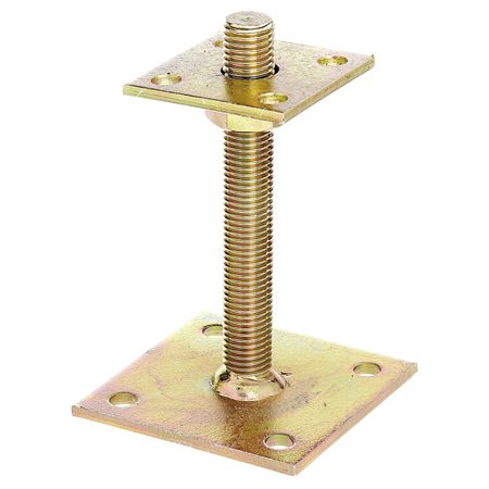 опора столба регулируемая 70x70мм 30-150мм шпатель зубчатый антикор покрытие 150мм зуб 6х6мм арт 6299