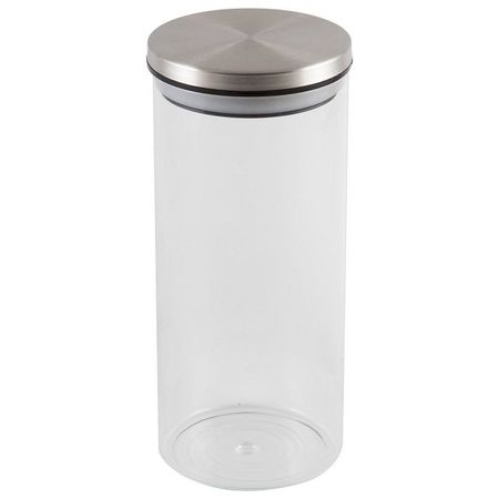 банка для продуктов MALLONY Oceano 1,3л круглая стекло, нерж.сталь, силикон, пластик банка для продуктов todelia simplicity 1 6л круглая стекло пробка силикон