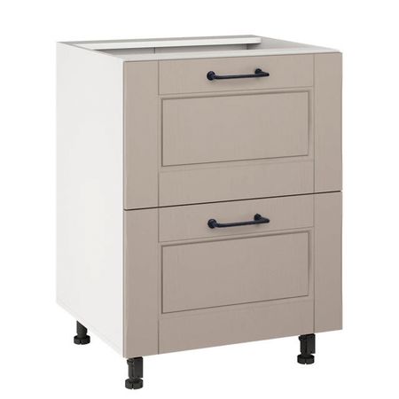 кухонный шкаф напольный Бергамо 820х600х504мм 2 ящика МДФ/ЛДСП кухонный шкаф напольный бергамо 820х600х504мм 3 ящика мдф лдсп