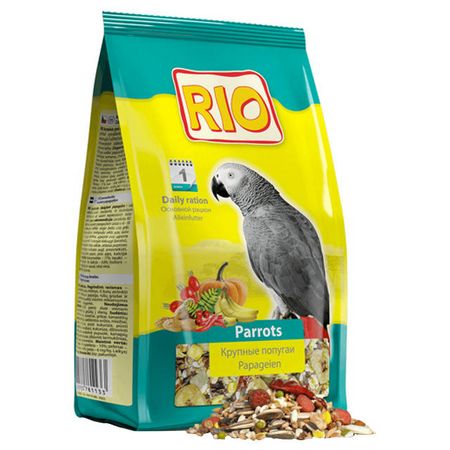 корм для крупных попугаев RIO 1кг корм зоомир корм для крупных попугаев капитан флинт пакет 800 г