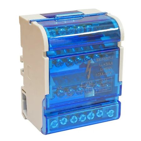 шина нулевая DORI на Din-рейку в корпусе 4 шины по 7 отверстий