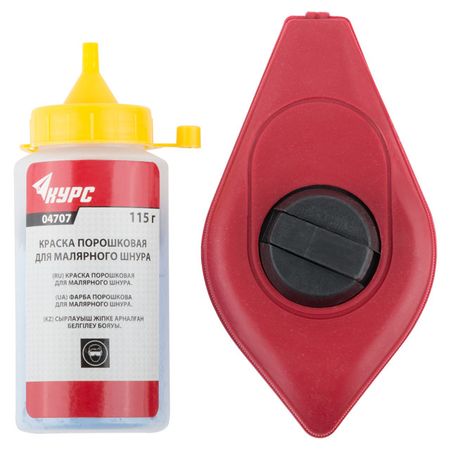 шнур разметочный FIT 30м + синяя краска 115 гр льняная синяя дорожка для стола