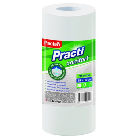 тряпки в рулоне PACLAN Practi Comfort 70шт 25х35см