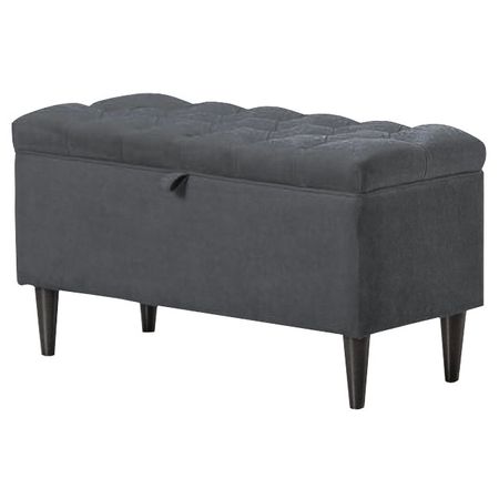 пуф Гамма 100 1010х465х365мм без спинки велюр темно-серый контейнер для хранения actuel текстильный 9 секционный темно серый 30x30x9 5 см