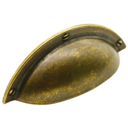 ручка-ракушка 1247 AB 64мм античная бронза античная латунная ручка в виде ракушки