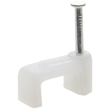 скоба для крепления кабеля прямоугольная 12мм 20 штук белая скоба крепежная sc 8 12мм белый 25шт