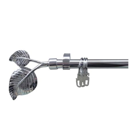 карниз телескоп. 1-рядный UGO LOKS 160-300см 19мм хром наконечник листик, арт.580936