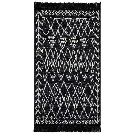 коврик SKANDY 600х1000мм черно-белый хлопок/полиэстер дорожка для стола mingtime полиэстер хлопок 1 шт