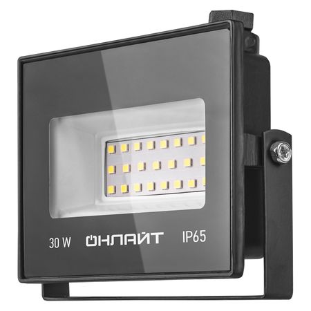 прожектор светодиодный ОНЛАЙТ 30Вт 2400Лм 6000К IP65 черный светодиодный чип 20вт 30вт 50вт 220в
