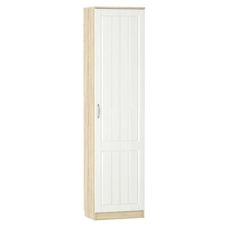 шкаф для одежды ОЛИВИЯ правый 552х384х2198мм белое дерево/дуб сонома кровать оливия 2042х946х700мм белое дерево дуб сонома