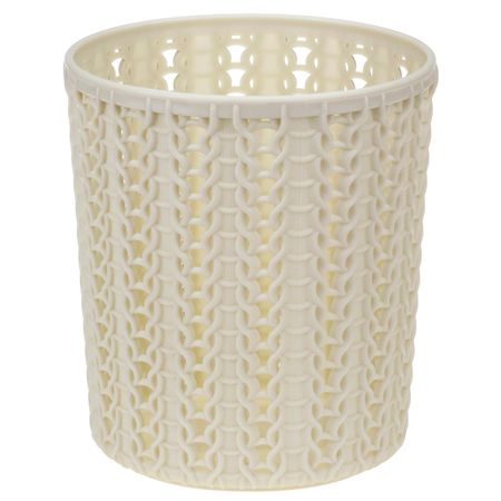 подставка для столовых приборов IDEA Вязание белый ротанг 9,7х11см круглая пластик xgnvpy круглая силиконовая подставка для чашки