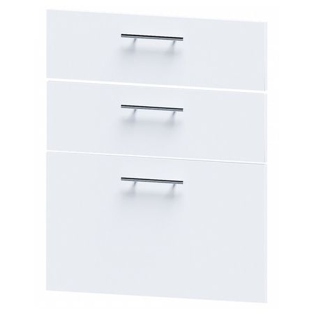 фасад Бланш с 3 ящиками 600х720 белый ЛДСП фасад бланш 600х360 белый лдсп