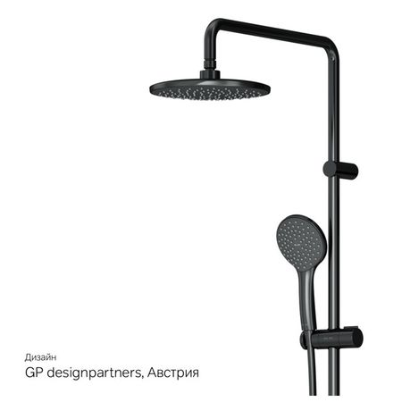 система душевая AM.PM Gem с верхним душем чёрная