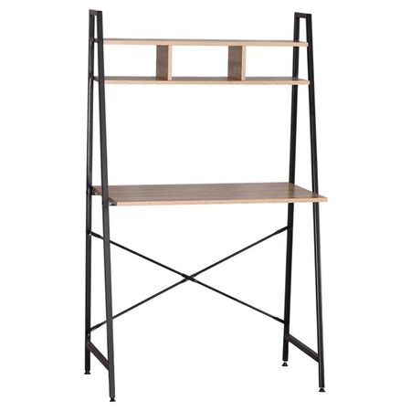 стол компьютерный Sheffilton 840х460х1420мм черный/скандинавский орех ЛДСП/металл журнальный столик круглый мисандея белый муар sheffilton sht ct41