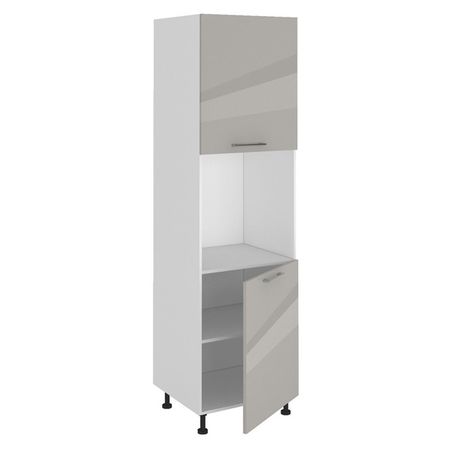 фасад для пенала АВЕРНО 596x1432x16мм лакированная ЛДСП серый перламутровый украшение елочное сосульки фиолетово перламутровый 2 шт 15 см