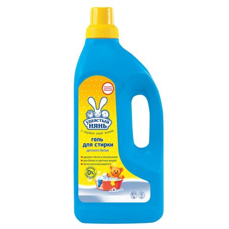 гель для стирки УШАСТЫЙ НЯНЬ для детского белья 1,2л картонные медвежьи торт топперы для детского дня рождения