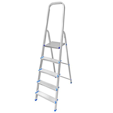 стремянка односекционная LADDERBEL 5 ступеней алюминиевая стремянка односекционная ladderbel 4 ступени ная