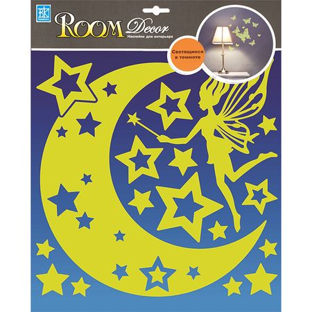 наклейка ROOMDECOR Ночная фея 30,5х30,5см, арт.RDA 8303 наклейка roomdecor анемон 32х50см арт rka 9306 вк