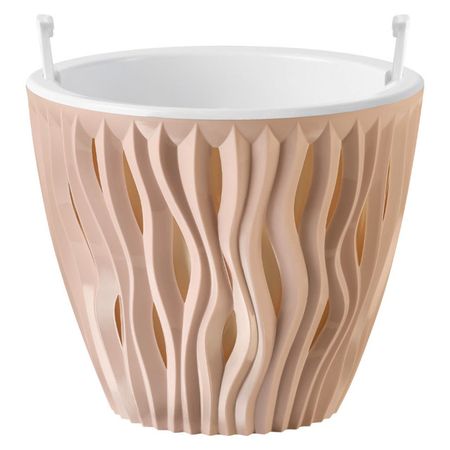 кашпо Вдохновение 7,5л d25см h23,5см пудровый пластик кашпо декоративное элластик пласт loft 800х300х300 мм с дренажной вставкой 50 л белое