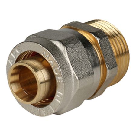 соединитель обжим STOUT металлопластиковый НР 3/4х20 угольник обжим stout металлопластиковый 20х20