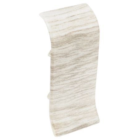 соединитель для плинтуса ПВХ RICO Leo 56мм Ясень серый 2шт.