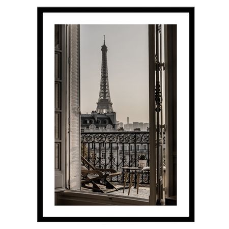 репродукция ЭЙФЕЛЕВА БАШНЯ НА ЗАКАТЕ 500х700мм бумага магниты на холодильник эйфелева башня