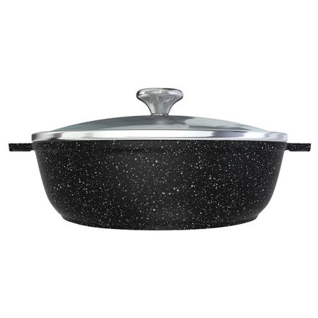 жаровня НМП Каменная черный гранит 30см 5л антипр.покр. литой алюм. стекл.крышка каменная статуя будды acrddk