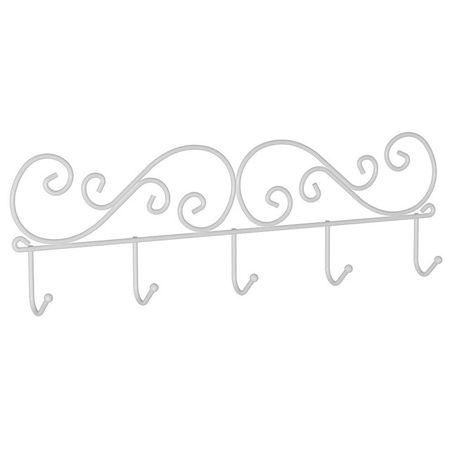 вешалка настенная Кружева 5 крючков 400х45х130мм белая вешалка настенная сириус 5 крючков 780х1000х316мм лдсп белая