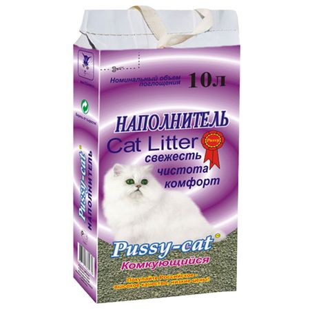 наполнитель PUSSY-CAT бентонитовый комкующийся 10л 7,8кг