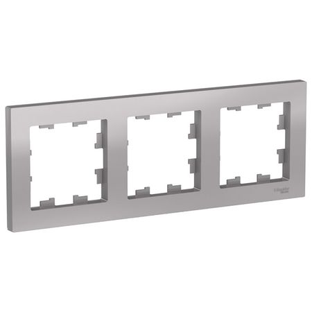 рамка 3 поста SYSTEME ELECTRIC Atlas Design алюминий