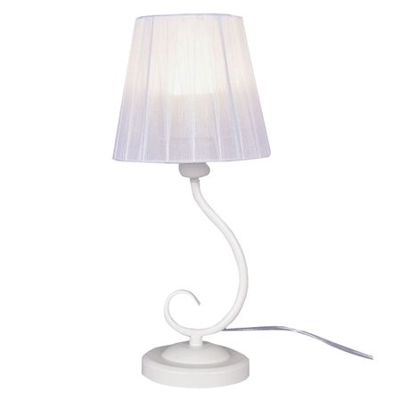 лампа настольная РОССВЕТ Феерия 1х60Вт Е27 металл белый