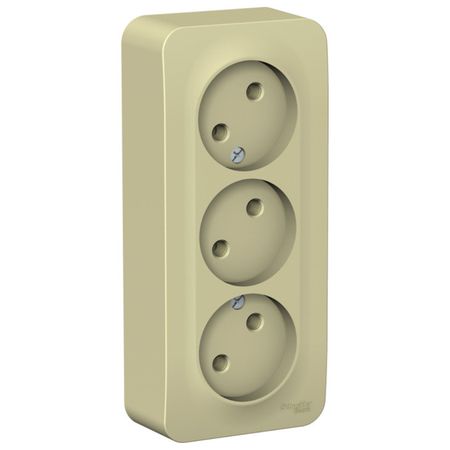 розетка 3 поста SYSTEME ELECTRIC Blanca б/з б/ш 16А бежевый амб 050015 03 cfa 5 в 5015 для mazda cx4 автомобильная фара в сборе охлаждающий вентилятор 3 контакта