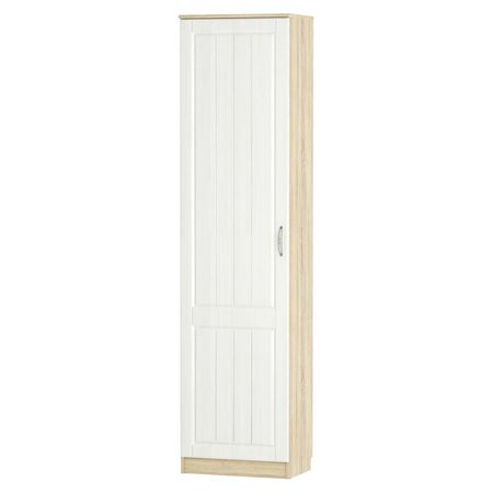 шкаф для одежды ОЛИВИЯ левый 552х384х2198мм белое дерево/дуб сонома кровать оливия 2042х946х700мм белое дерево дуб сонома