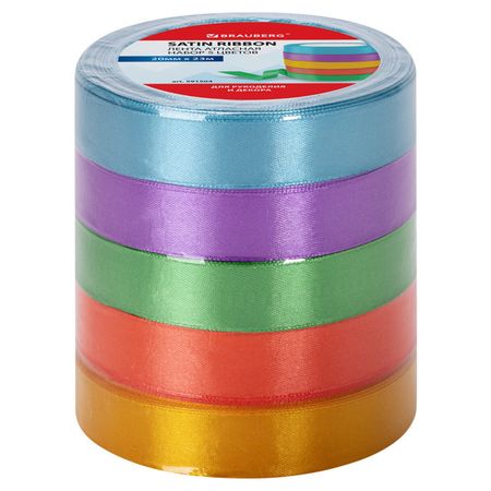 лента атласная BRAUBERG 20мм 23м 5шт микс атласная простыня monnom