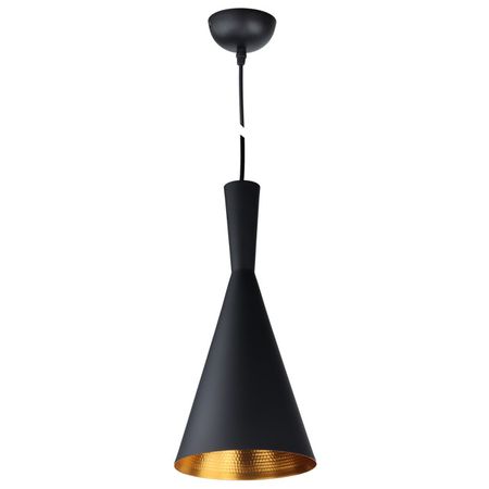 светильник подвесной DE FRAN Sirius New 1х60Вт E27 металл графит золото