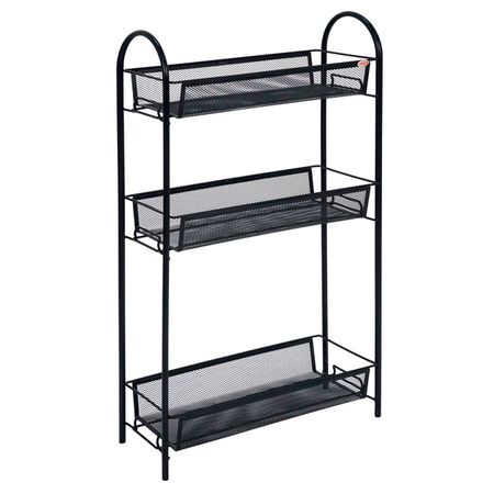 этажерка Ладья 430х170х755мм 3 полки черная