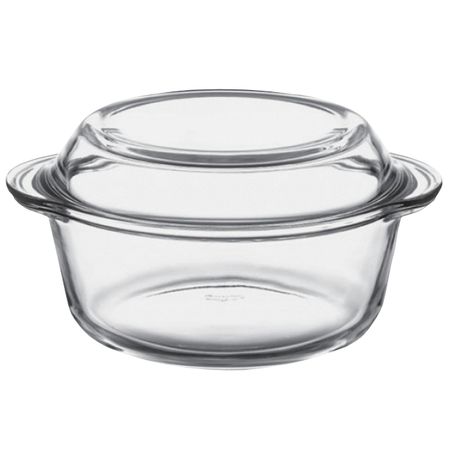 кастрюля BORCAM 1,45л 21,8см с крышкой жаропрочное стекло