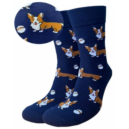носки COMANDOR Корги размер 25 мужские темно-синий гелиевые шары moonbiffy корги хаски